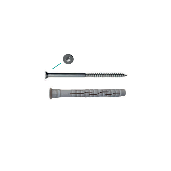 SXPVT - Tasselli in nylon prolungati ad annodamento + vite TSP torx (in scatola)