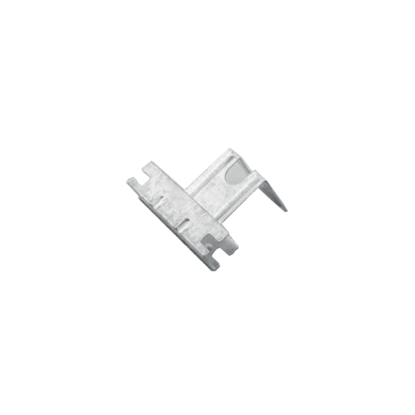 Gancio ortogonale serie "plus" per profilo da soffitto 27/50 mm - bordi arrotondati (in scatola)